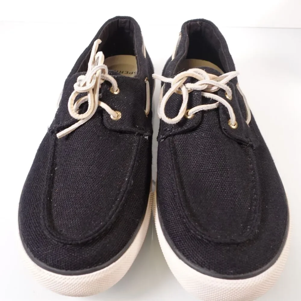Men's Sperry SeaCycled Bahama II Baja Sneaker Black Canva Size 16 Model STS24987